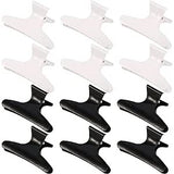 Magic Collection  Butterfly Clamps Black & White 12 pc