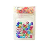 Bead Kit - Plastic Beads - Black, Red & White Big