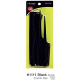 Magic - professional comb set black (4pc)