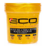 Eco styler gold olive shea butter black castor and flaxseed gel 8oz