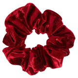 Lily Collection Velvet Hair Scrunchie - Red